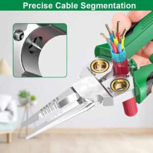 Wire Stripper with Voltage Tester, Upgrade Wire Strippers Pinzas De Electricidad, Multi-function Electric Wire Stripping Tool for Cutting and Pulling