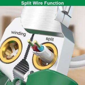 Wire Stripper with Voltage Tester, Upgrade Wire Strippers Pinzas De Electricidad, Multi-function Electric Wire Stripping Tool for Cutting and Pulling